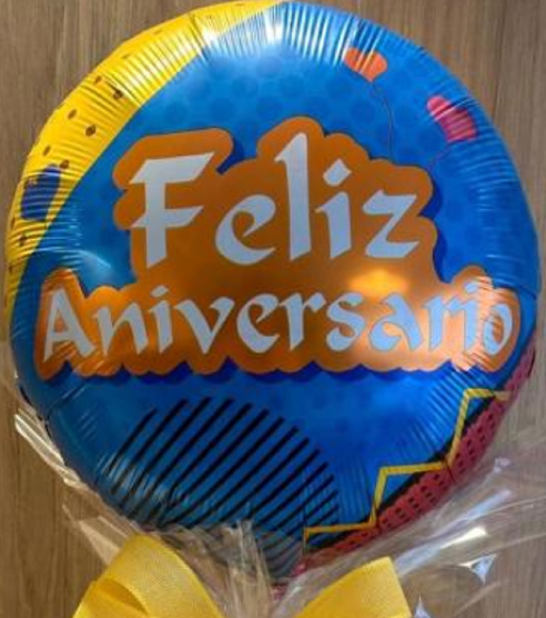 Balão colorido Feliz Aniversário