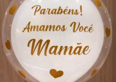 Balão duplo personalizado R$70,00