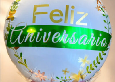 Balão floral Feliz Aniversário R$19,00