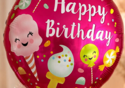 Balão pink Happy Birthday R$19,00